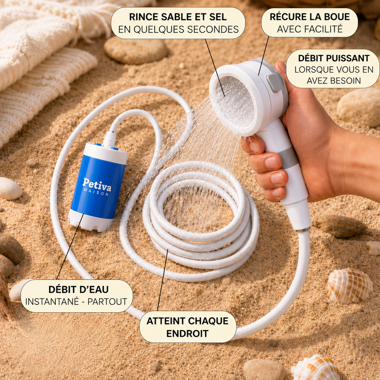 AquaNomade – Douche & Pompe à Eau Portable