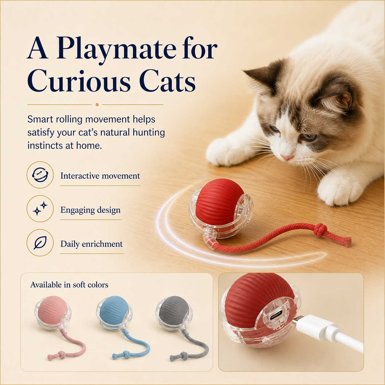 Smart Rolling Cat Toy