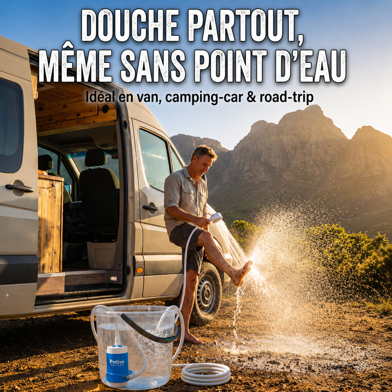 AquaNomade – Douche & Pompe à Eau Portable