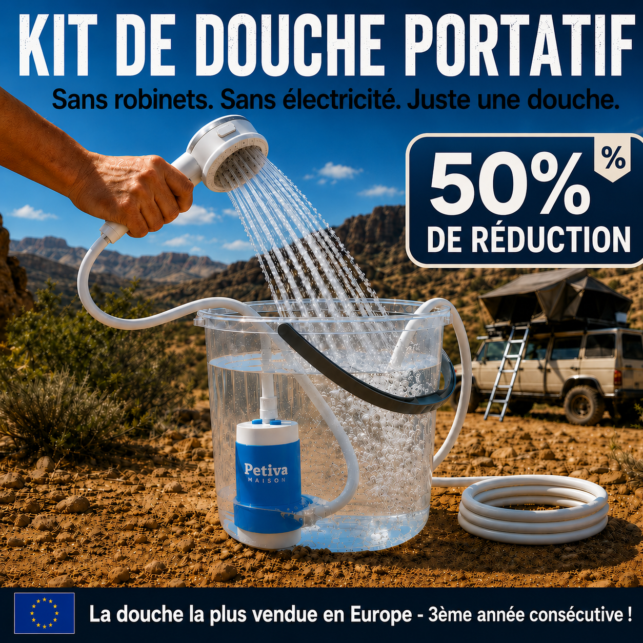 AquaNomade – Douche & Pompe à Eau Portable