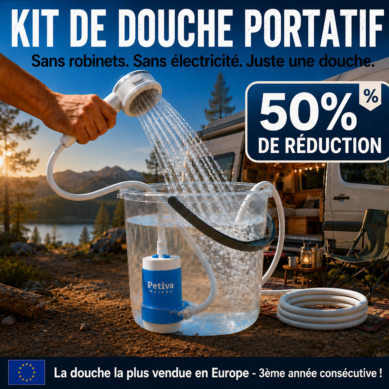 AquaNomade – Douche & Pompe à Eau Portable